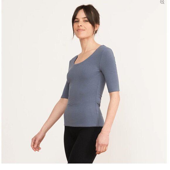 ADAY Top Notch T-shirt - Mineral Blue - sz XS NWOT - Picture 2 of 6